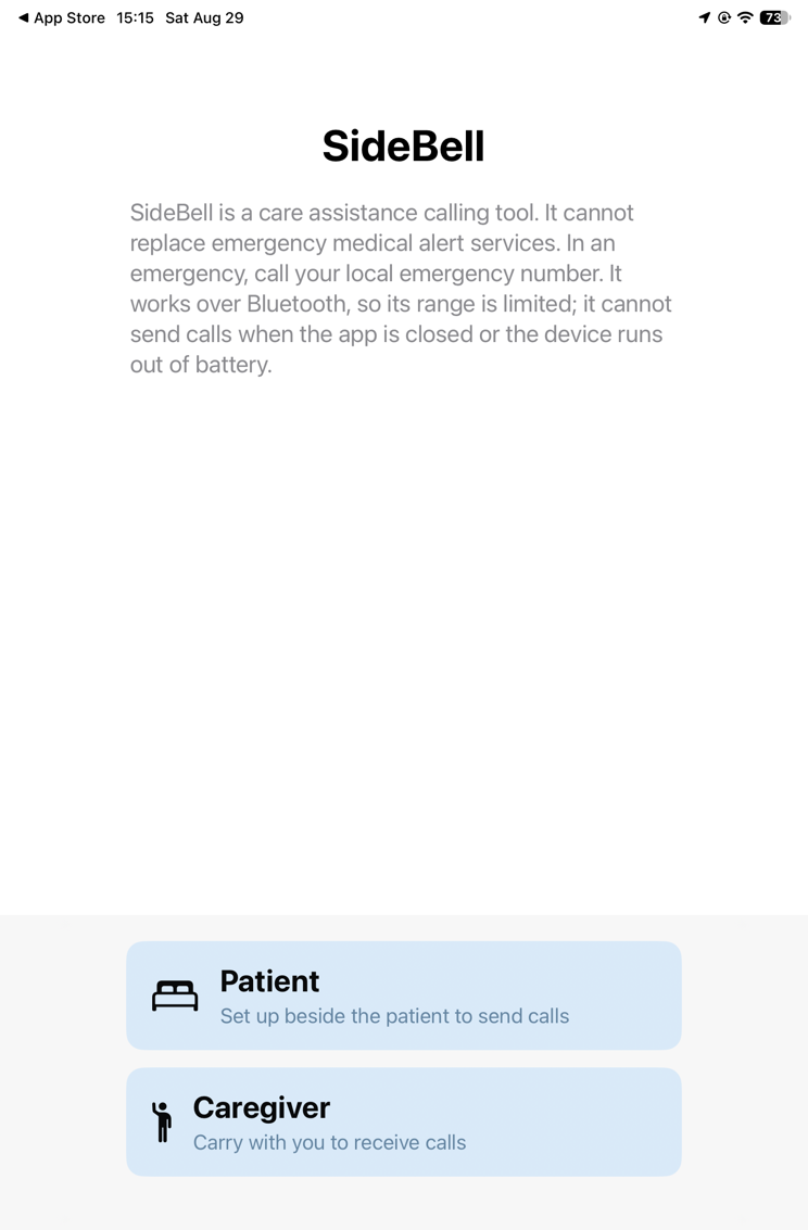 The notice screen after ticking, with the checkbox and warning gone and both role cards now blue