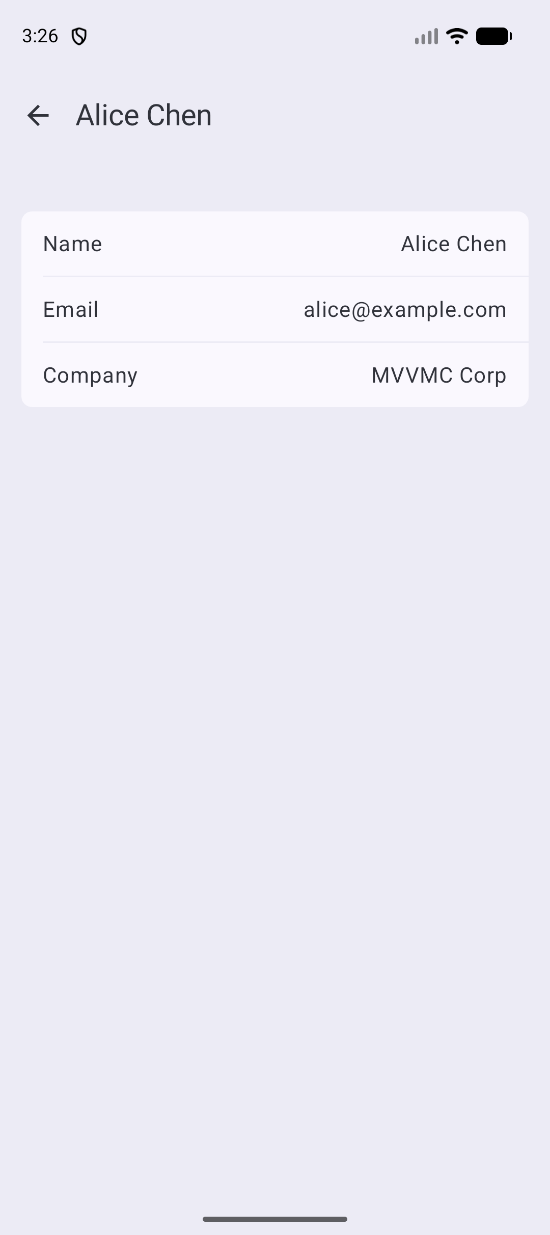 UserDetail on Android